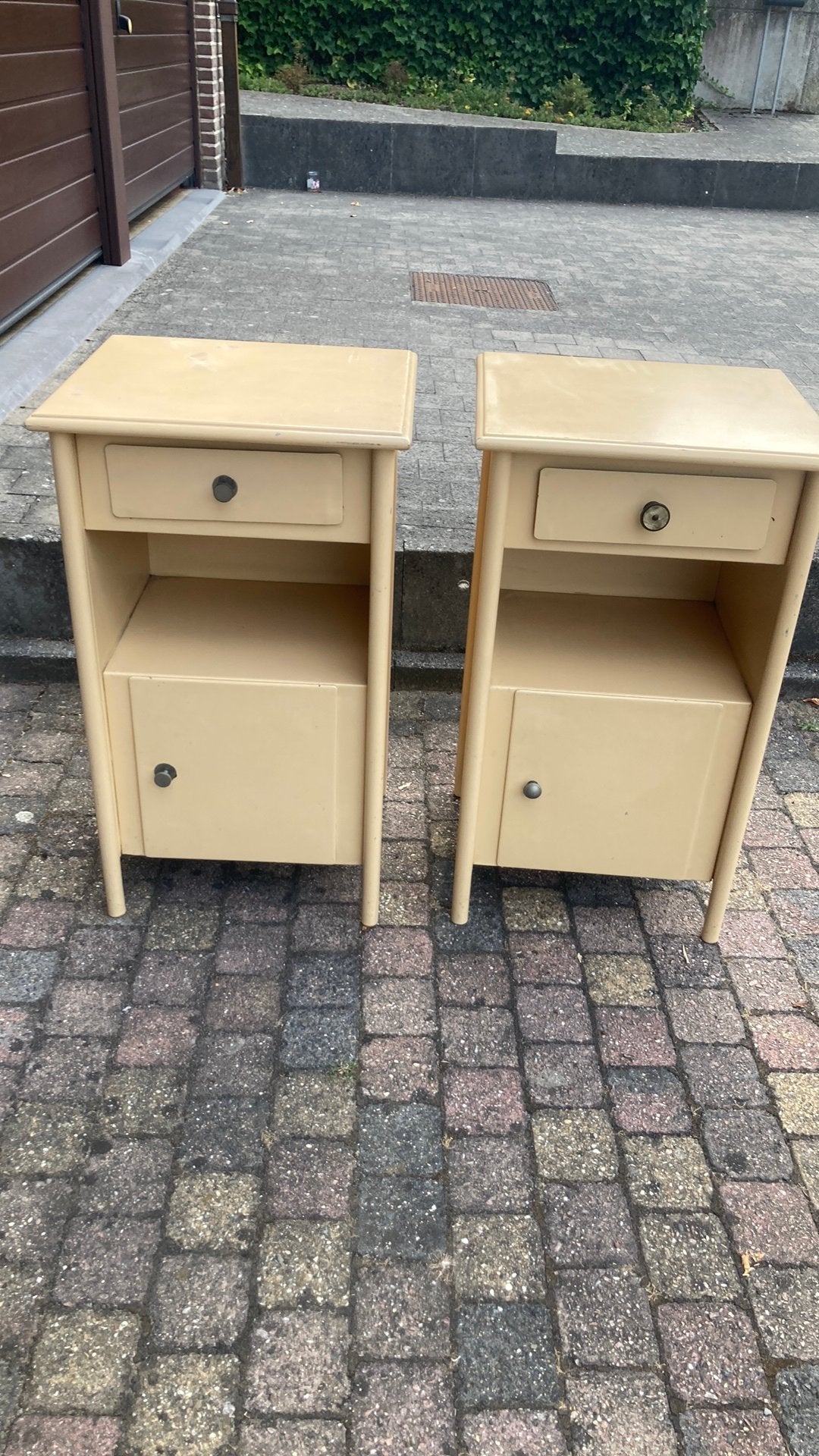 Tables de chevet vintage en métal, 70 cm ou plus, Moins de 45 cm, Enlèvement, Utilisé