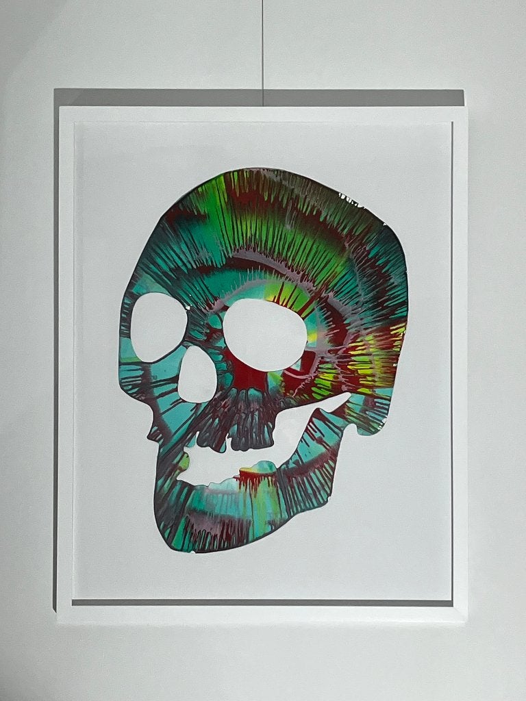 DAMIEN HIRST - SKULL SPIN PAINTING - 2009, Antiek en Kunst, Ophalen, Gelimiteerde oplage, Acrylverf