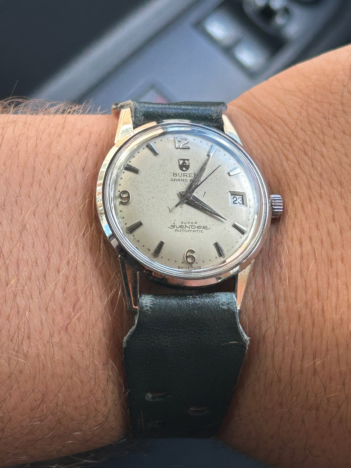 Montre Horloge Automatic Buren, Enlèvement ou Envoi, Acier, Montre-bracelet, Autres marques