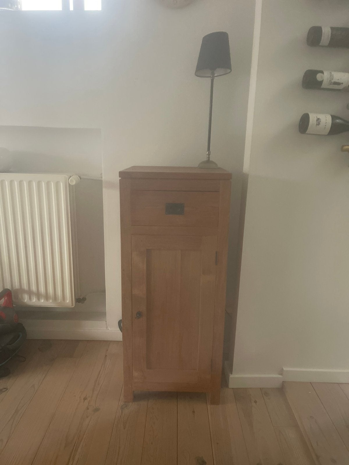 Eiken hoge commode, Ophalen, Gebruikt, 45 tot 65 cm, 70 cm of meer