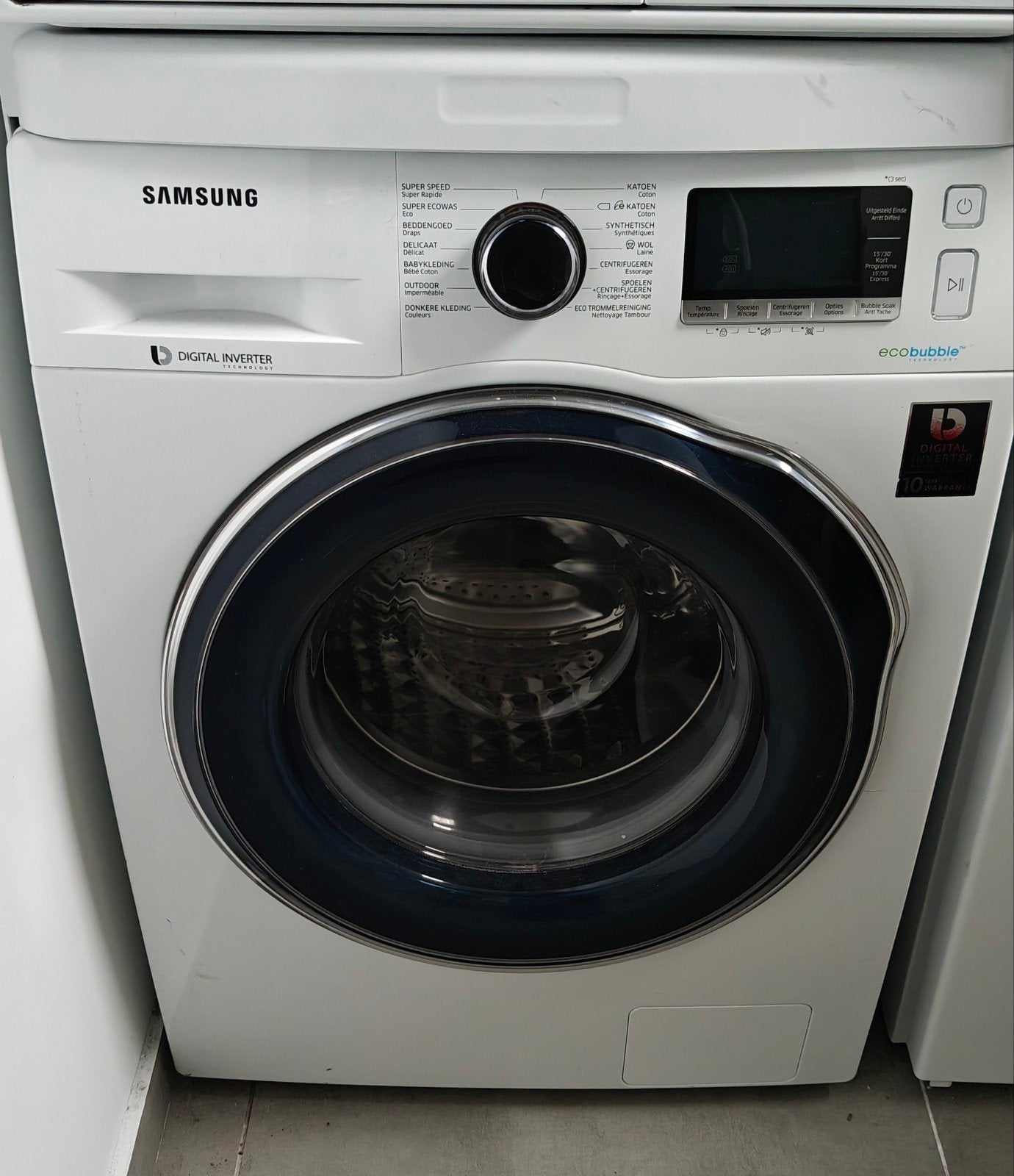 Machine à laver Samsung EcoBubble — Onduleur numérique, Electroménager, Lave-linge, Enlèvement, Utilisé, 1600 tours ou plus