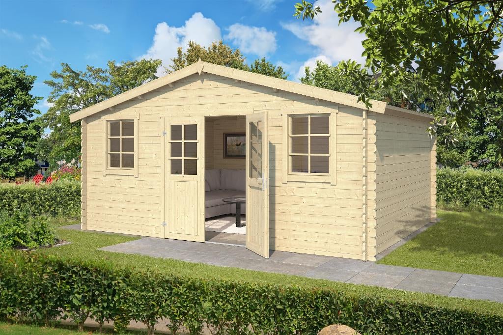 Blokhut Udo 480x300 Onbehandeld vuren, Verzenden, Nieuw