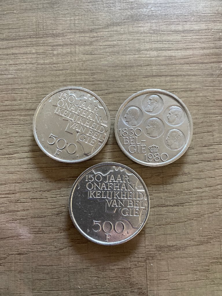 Munten zilver 500 frank, Postzegels en Munten, Ophalen, Zilver, Losse munt, Zilver