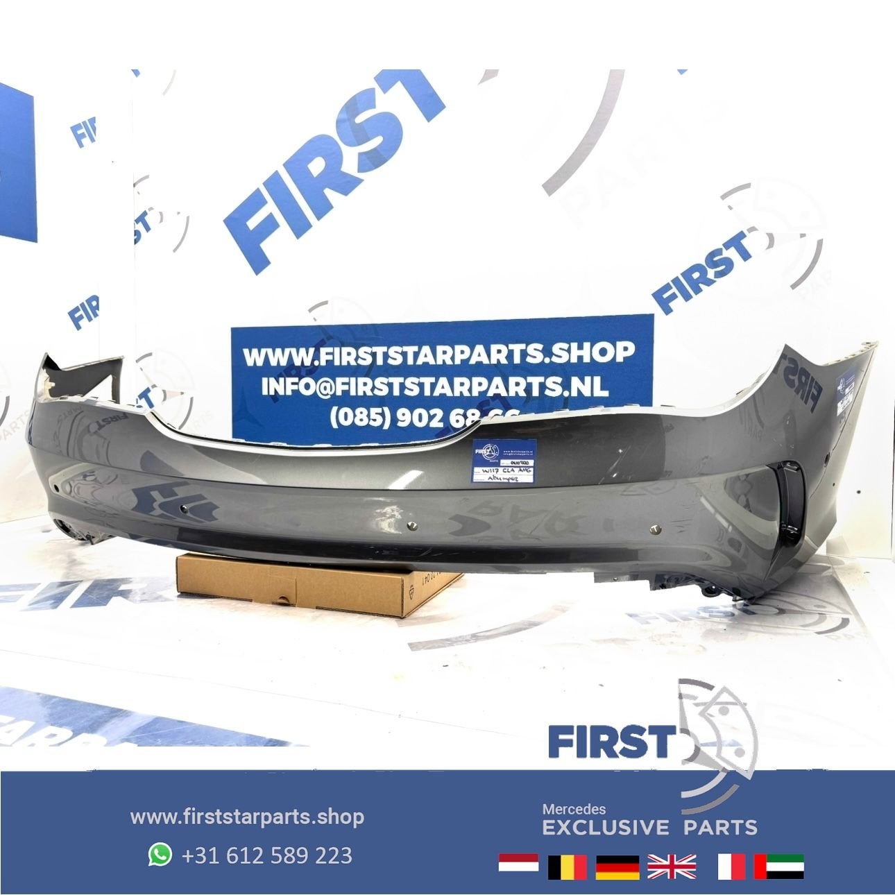 W117 CLA AMG ACHTERBUMPER Mercedes C117 X117 2013-2019 BUMPE, Gebruikt, -, Ophalen of Verzenden, Achter