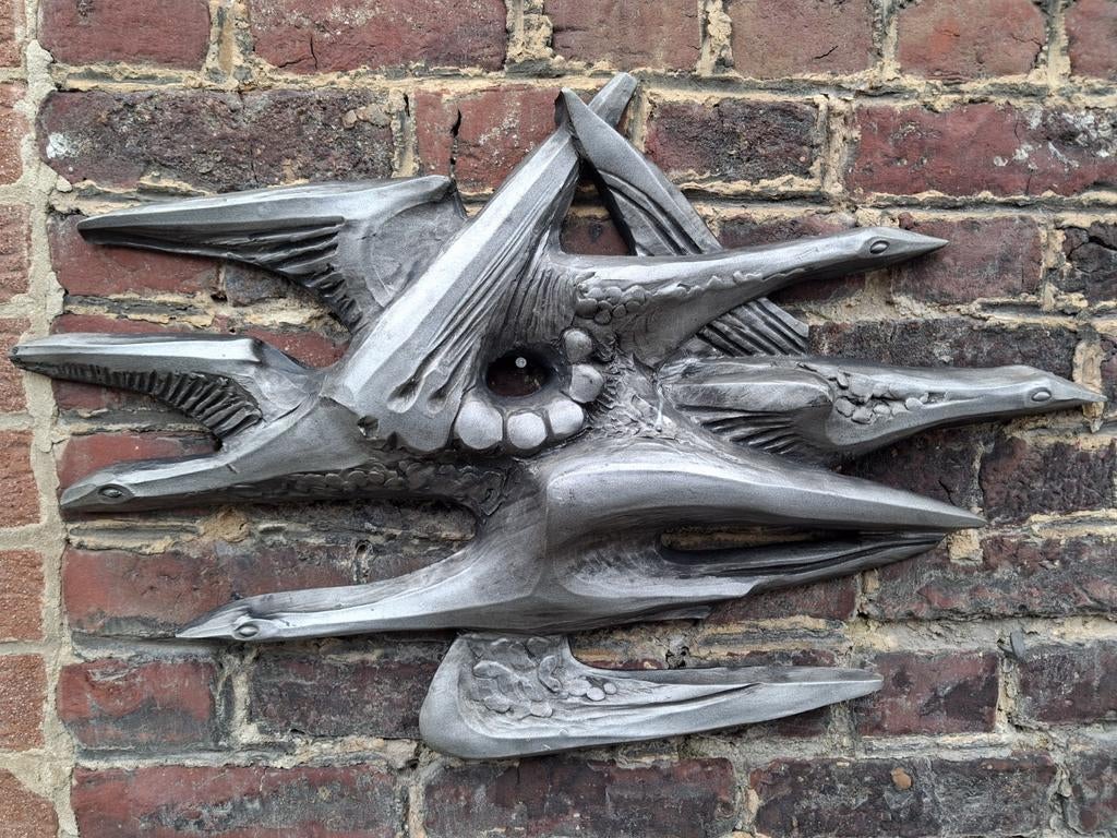 Brutalist Ars Munda wall sculpture abstract birds , 1970's, Huis en Inrichting, Ophalen of Verzenden