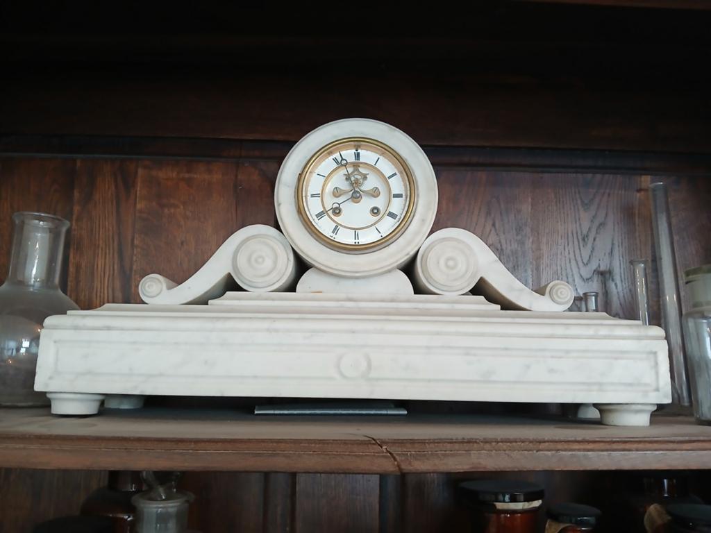 Horloge de cheminée,  marbre de Carrare blanc, Enlèvement ou Envoi