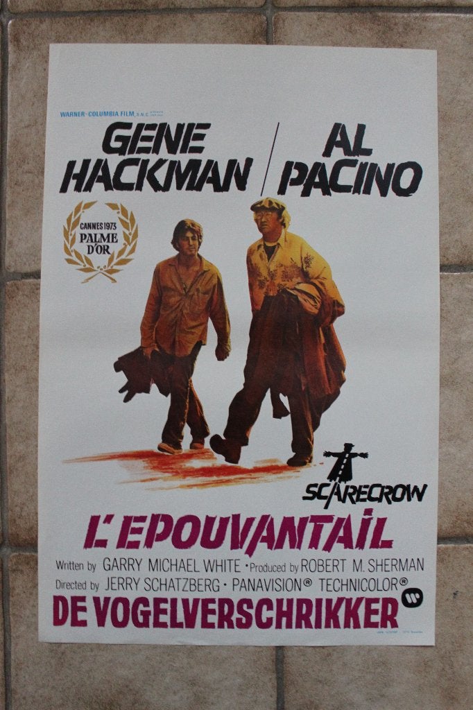 filmaffiche Al Pacino Scarecrow 1973 filmposter, Rechthoekig Staand, Ophalen of Verzenden, Zo goed als nieuw, A1 t/m A3