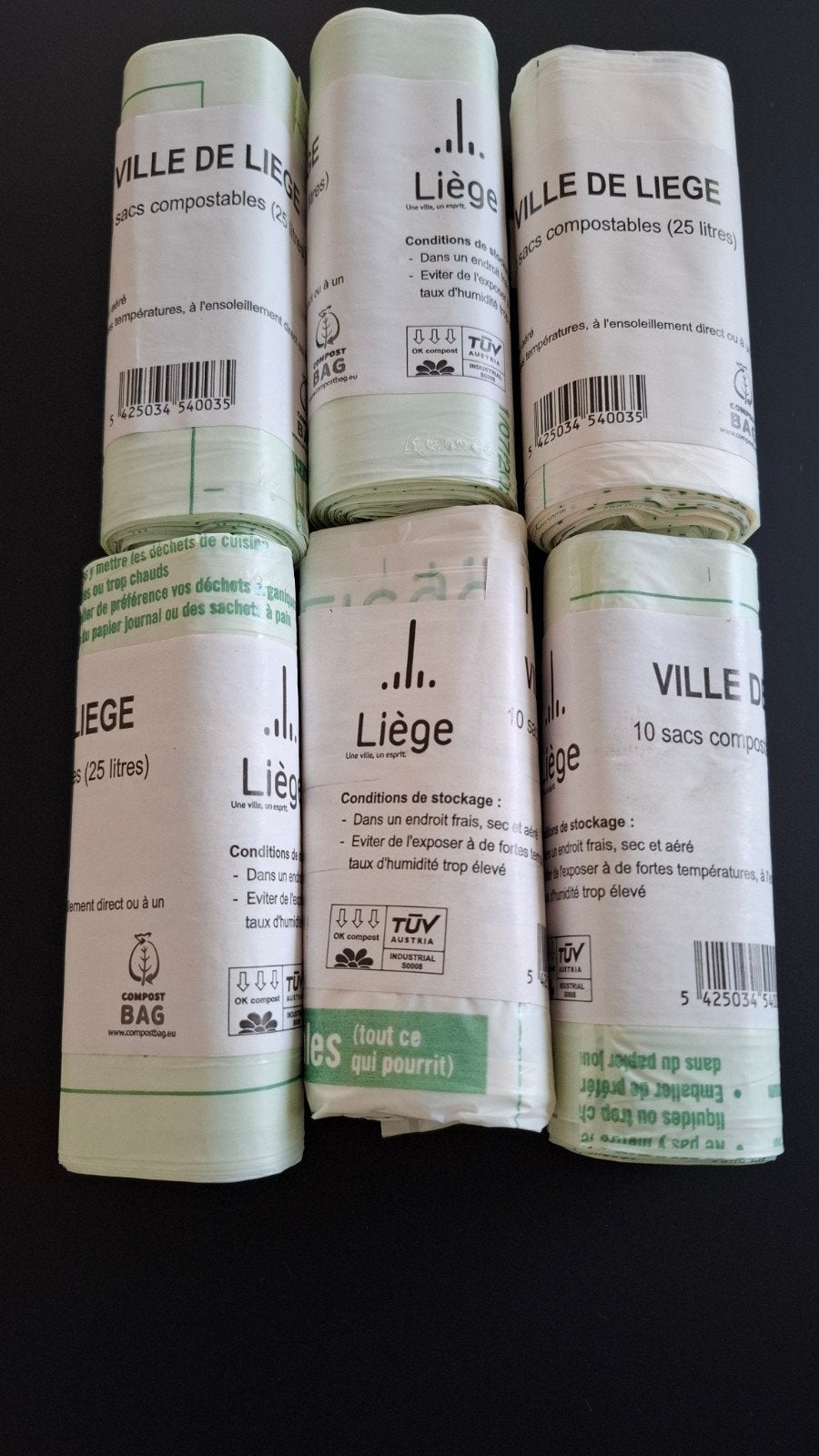 Sacs poubelles biodégradables 25L ville de Liège, Maison & Meubles, Enlèvement ou Envoi