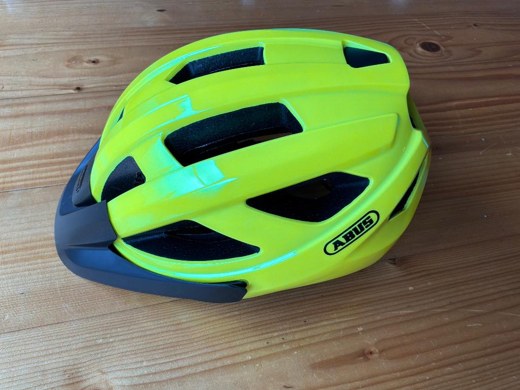 fietshelm ABUS MACATOR SIGNAL YELLOW S, Fietsen en Brommers, Ophalen, Zo goed als nieuw, S, Abus