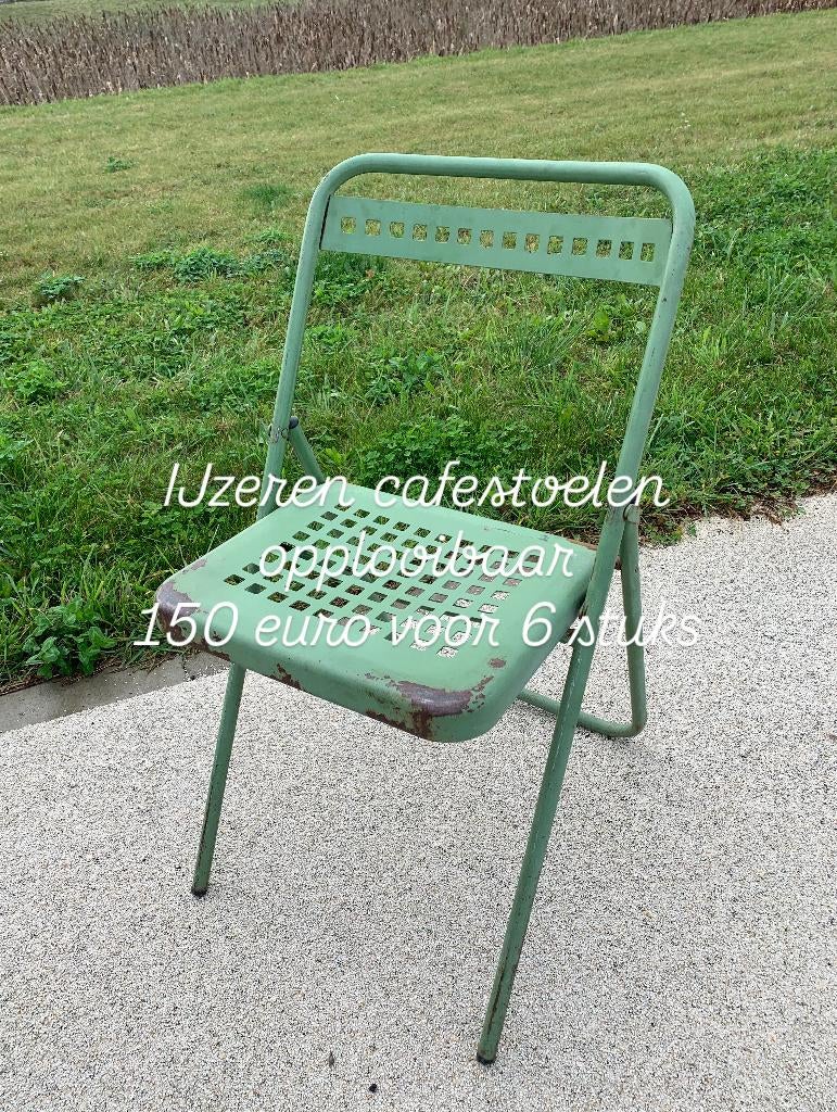 IJzeren tuinstoelen, Antiek en Kunst, Ophalen
