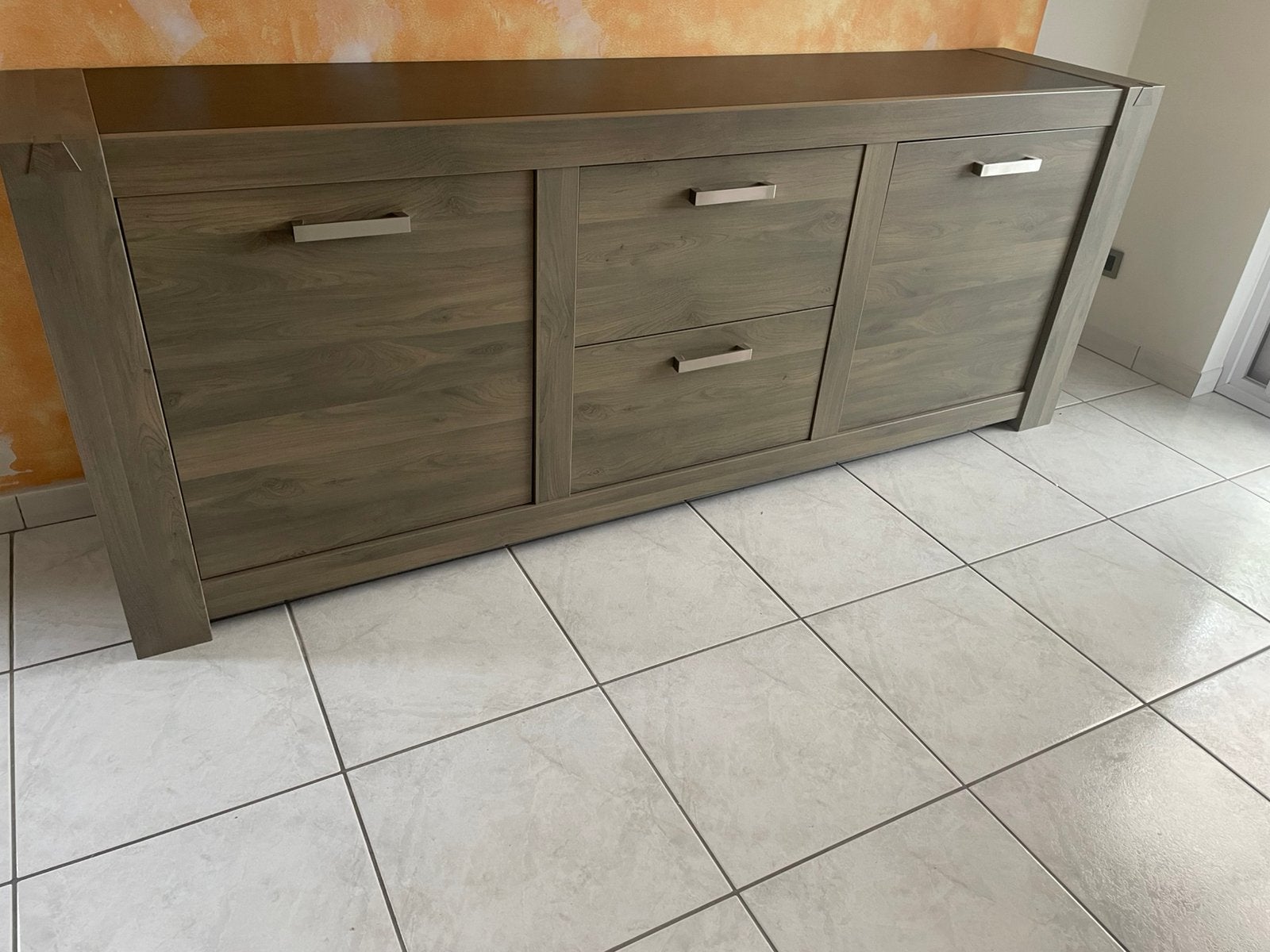 Eetkamer: dressoir+ tv-meubel + tafel + 2 spiegels, Huis en Inrichting, Ophalen, Gebruikt