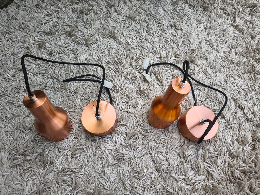 Zuiver 2x hanglamp Mora S copper, Enlèvement ou Envoi, Utilisé, Métal, E27 (grand)