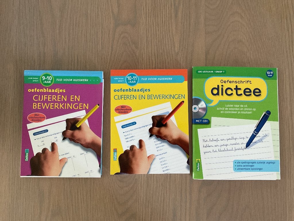 Oefenboekjes vierende en vijfde leerjaar, Boeken, Ophalen