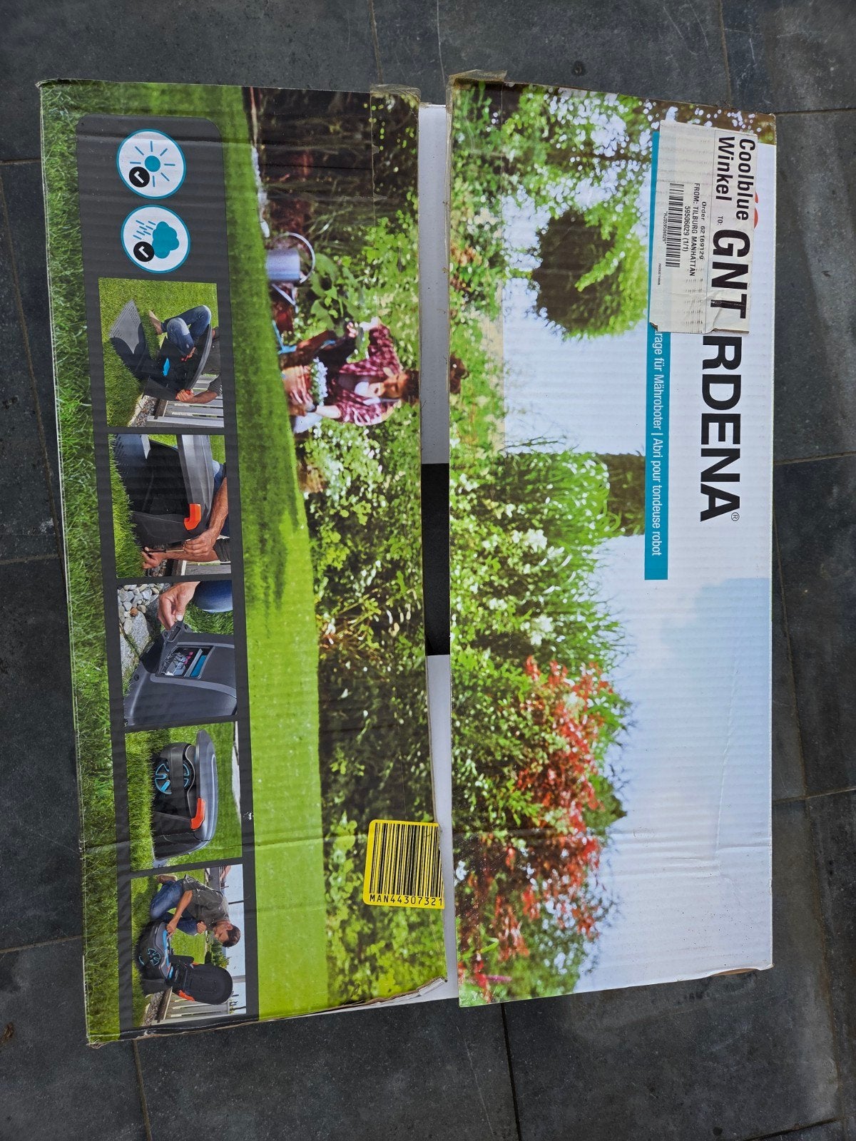 Gardena garage voor robotmaaier Sileno, Tuin en Terras, Robotmaaiers, Ophalen, Gebruikt, Gardena