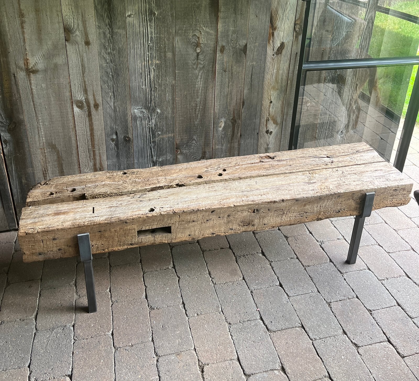 Banc de jardin en chêne, Jardin & Terrasse, Bancs de jardin, Enlèvement, Comme neuf