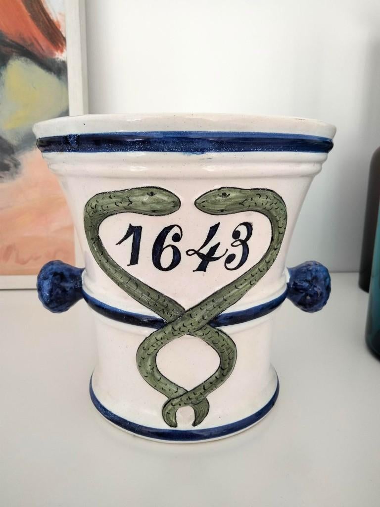 curiosa brocante grote vijzel keramiek apotheek ?, Ophalen of Verzenden