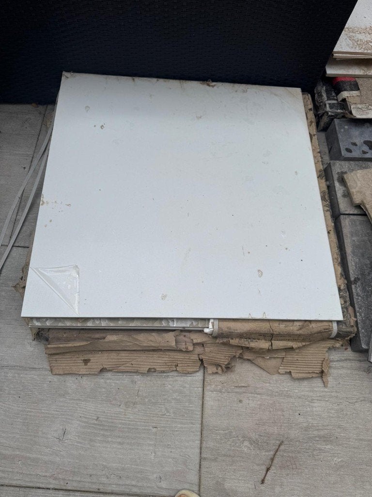 Mooie witte hoogglans tegels – Carobati – 80x80 cm – Nieuw, Ophalen, 60 cm of meer, 60 cm of meer, Nieuw