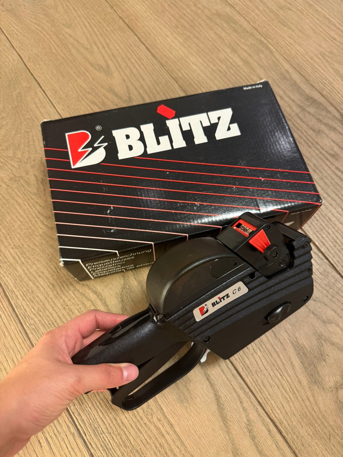 Labelmachine + juiste rollen etiketten, Ophalen