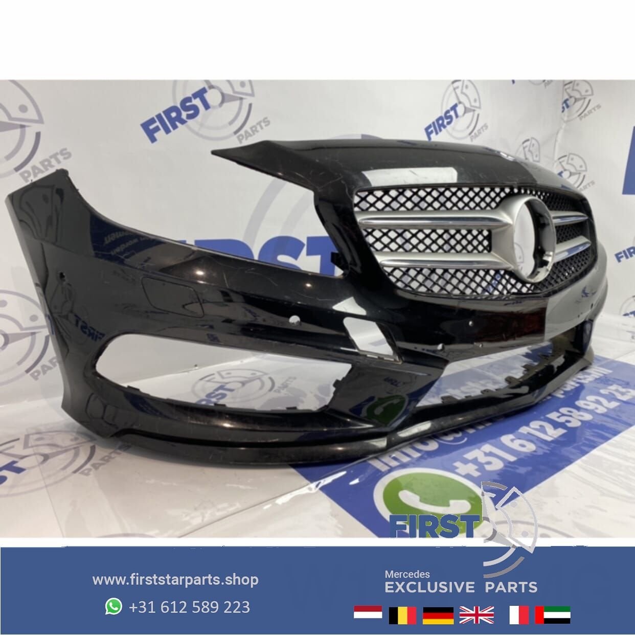 W176 AMG VOORBUMPER Mercedes A KLASSE 2013-2016 ZWART PDC/KO, Utilisé, -, Avant, -