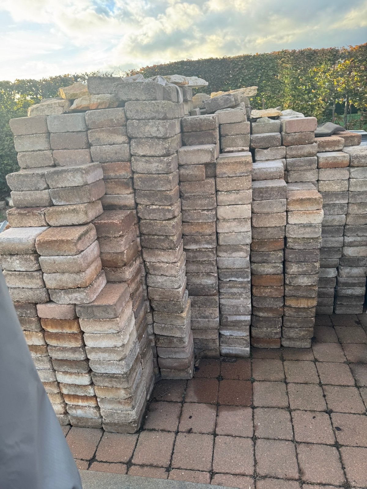 Pavés gratuits 15x15, Jardin & Terrasse, Béton, Enlèvement, Utilisé, Briques