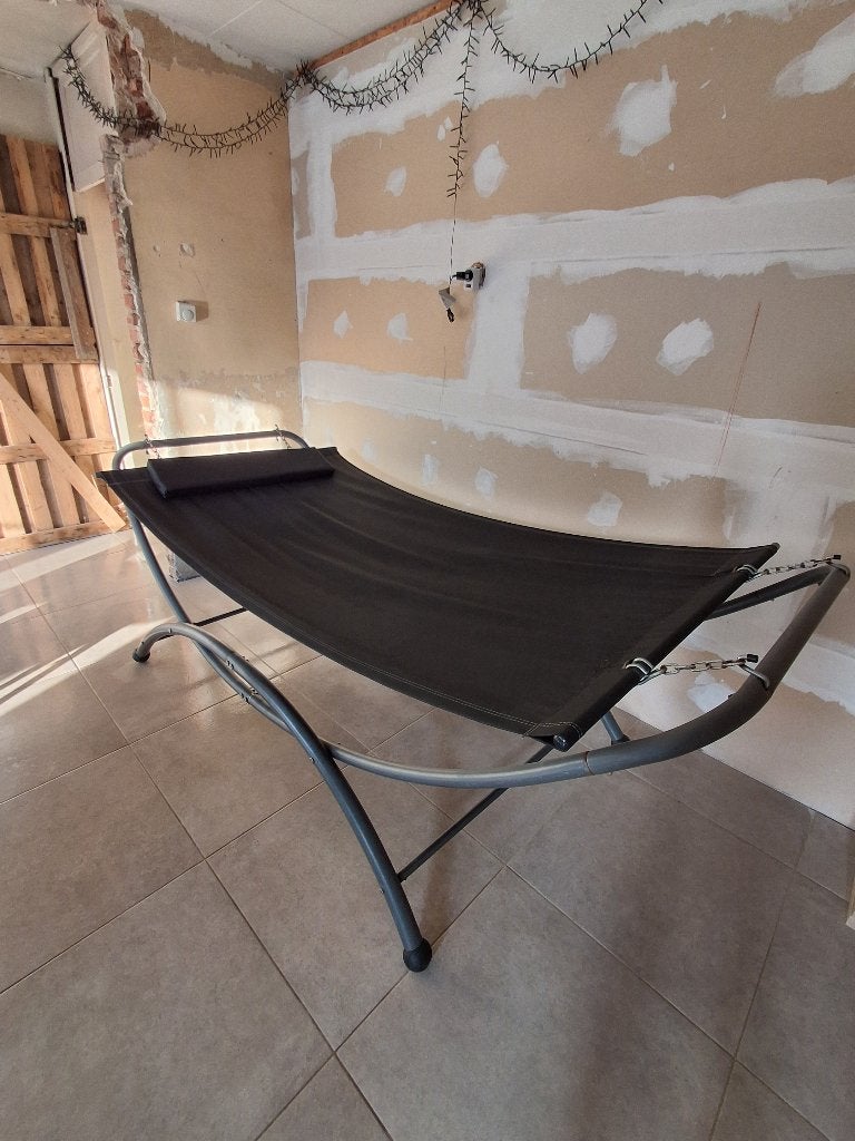 HANGMAT MET METALEN FRAME (VAN CRANENBROEK), Avec support, Comme neuf, Enlèvement, Multi-personne