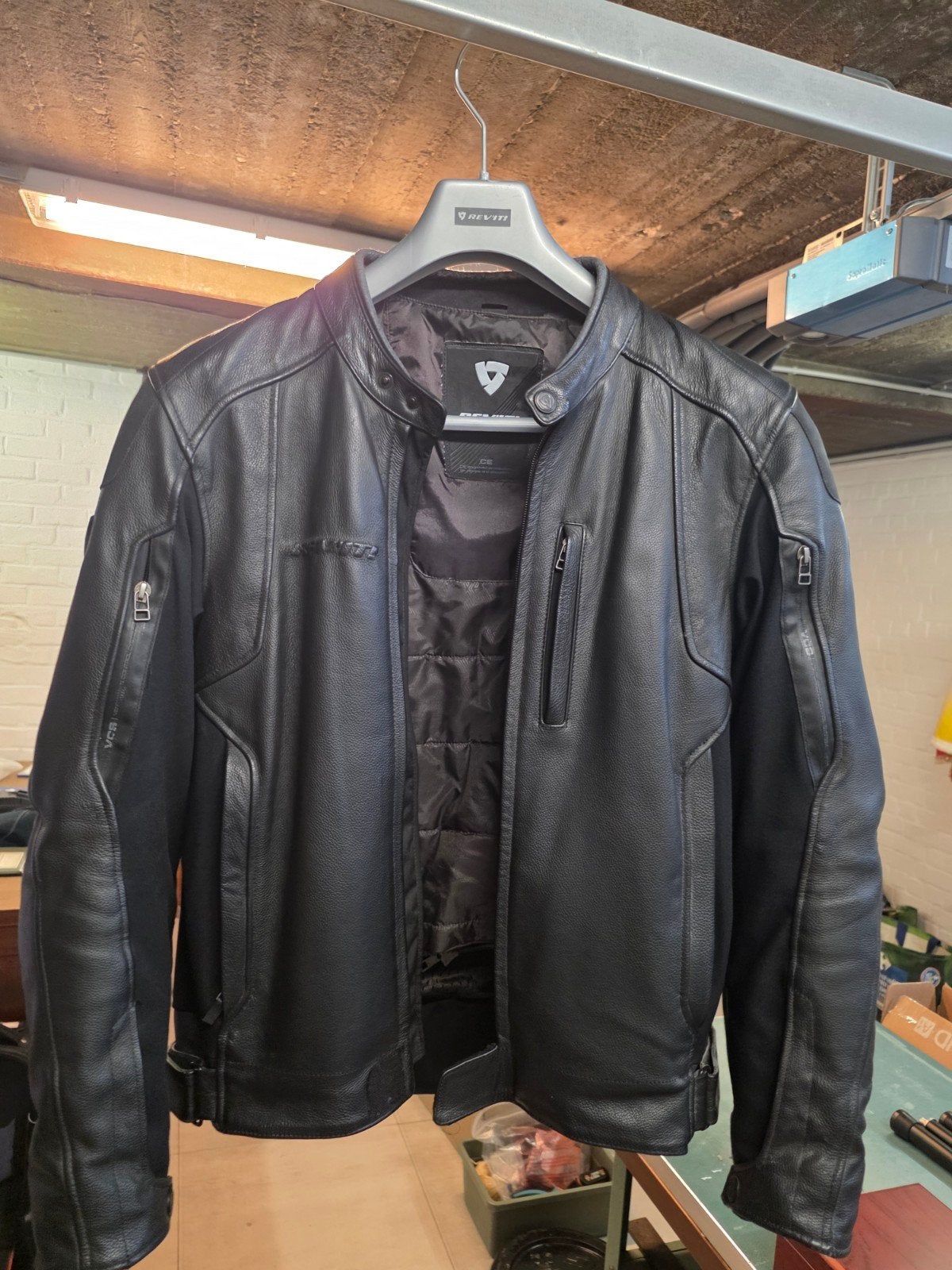 Veste blouson moto en cuir Rev'it, Motoren, Kleding | Motorkleding, Ophalen, Tweedehands