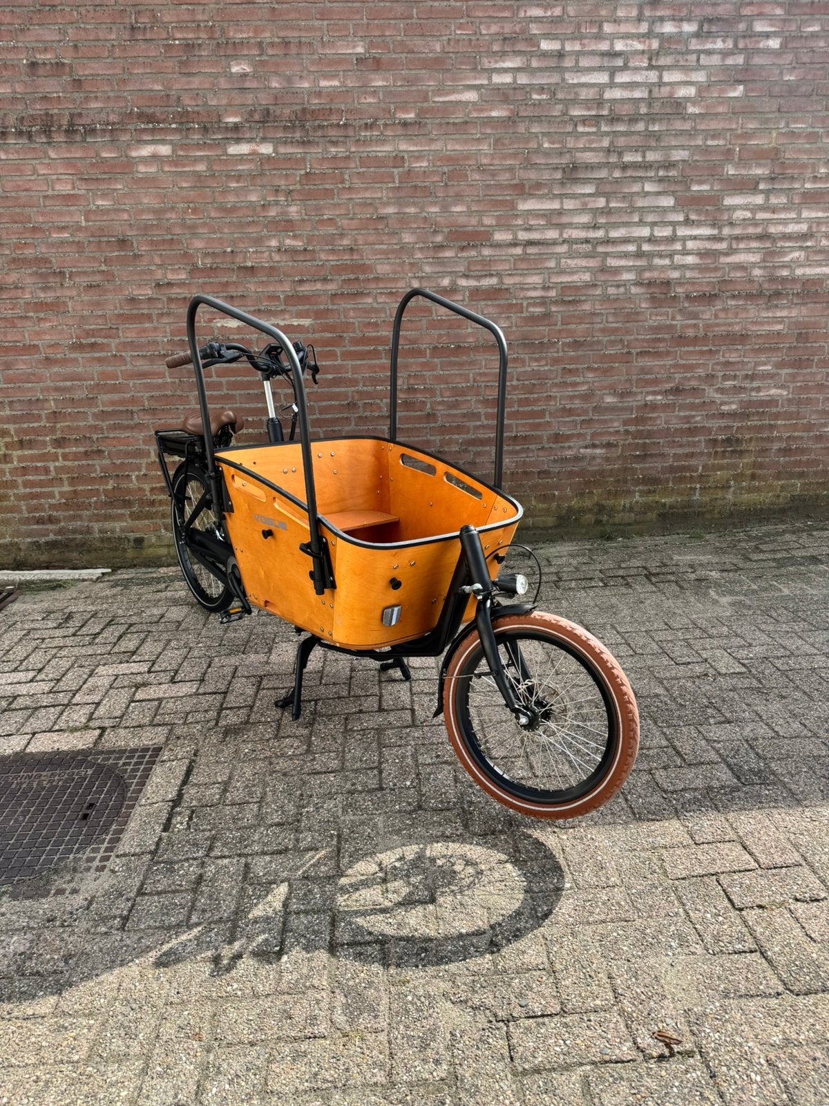 Vogue carry 2 bakfiets middenmotor in zeer mooie staat, 4 kinderen of meer, Elektrisch, Zo goed als nieuw, Schijfrem