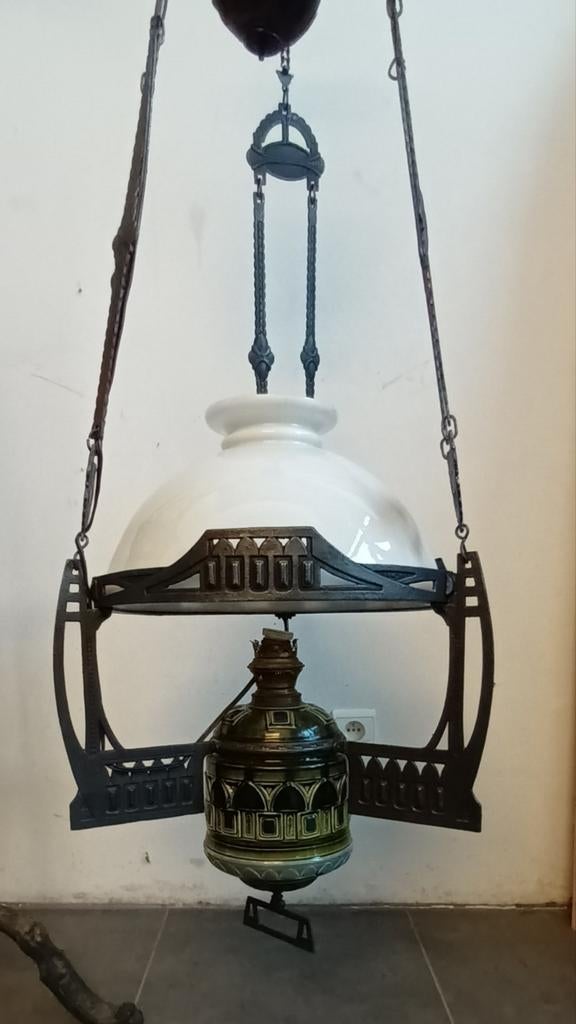 Art nouveau hanglamp, Ophalen
