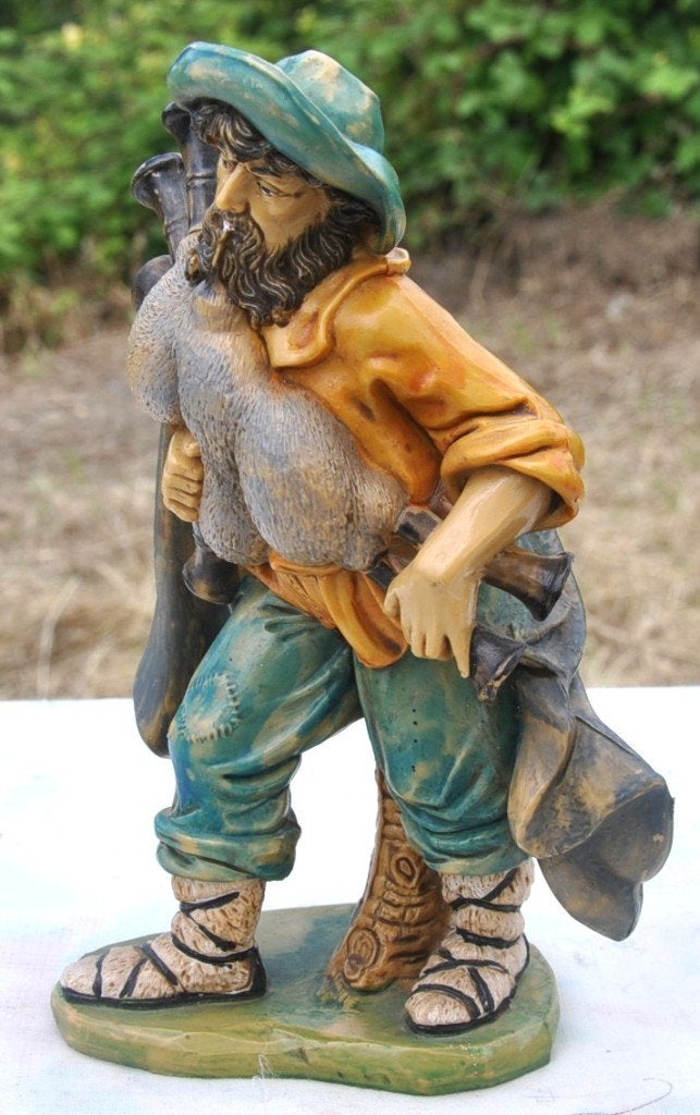 statue en resine joueur de cornemuse, Collections, Statues & Figurines, Utilisé, Autres types, Enlèvement ou Envoi