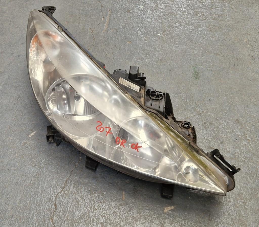PHARE DROIT PEUGEOT 207 optique passager feu feux, Enlèvement, Peugeot
