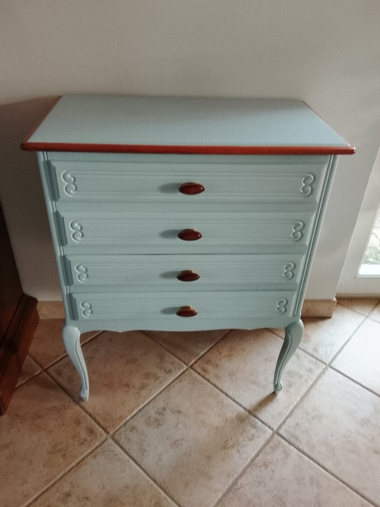 armoire bleue avec tiroirs, Enlèvement, Comme neuf