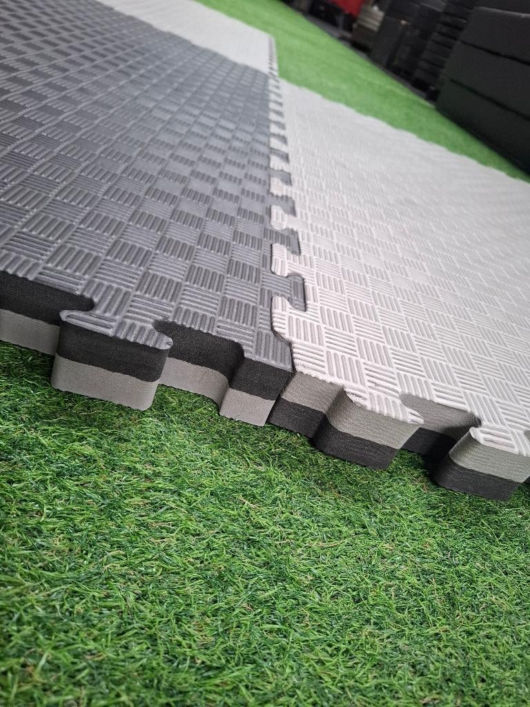 Tatamis Premium Puzzle Noir / Gris - 40mm d'épaisseur,, Sport en Fitness, Vechtsporten en Zelfverdediging, Nieuw, Ophalen of Verzenden