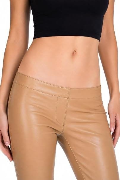 Dolce & Gabbana Pantalon slim cuir veritable sexy XS, Neuf, Dolce & Gabbana, Enlèvement ou Envoi, Beige