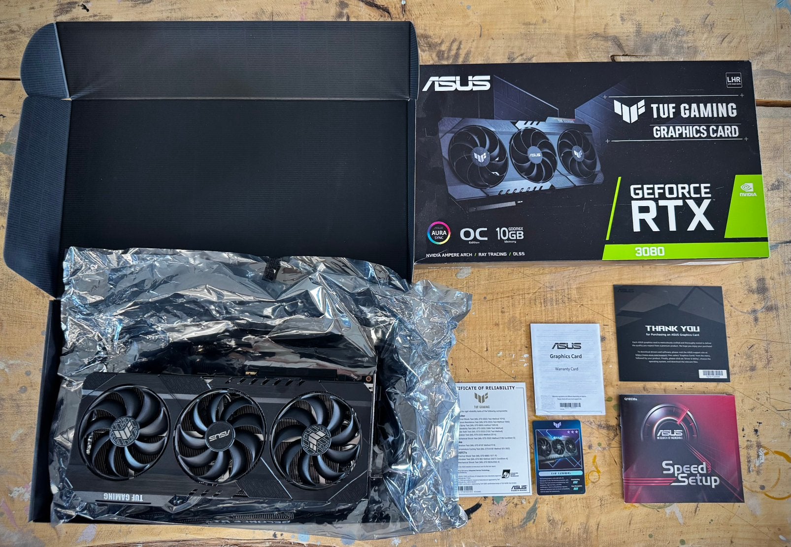 ASUS TUF Gaming GeForce RTX 3080 OC 10GB, HDMI, Comme neuf, Enlèvement, PCI