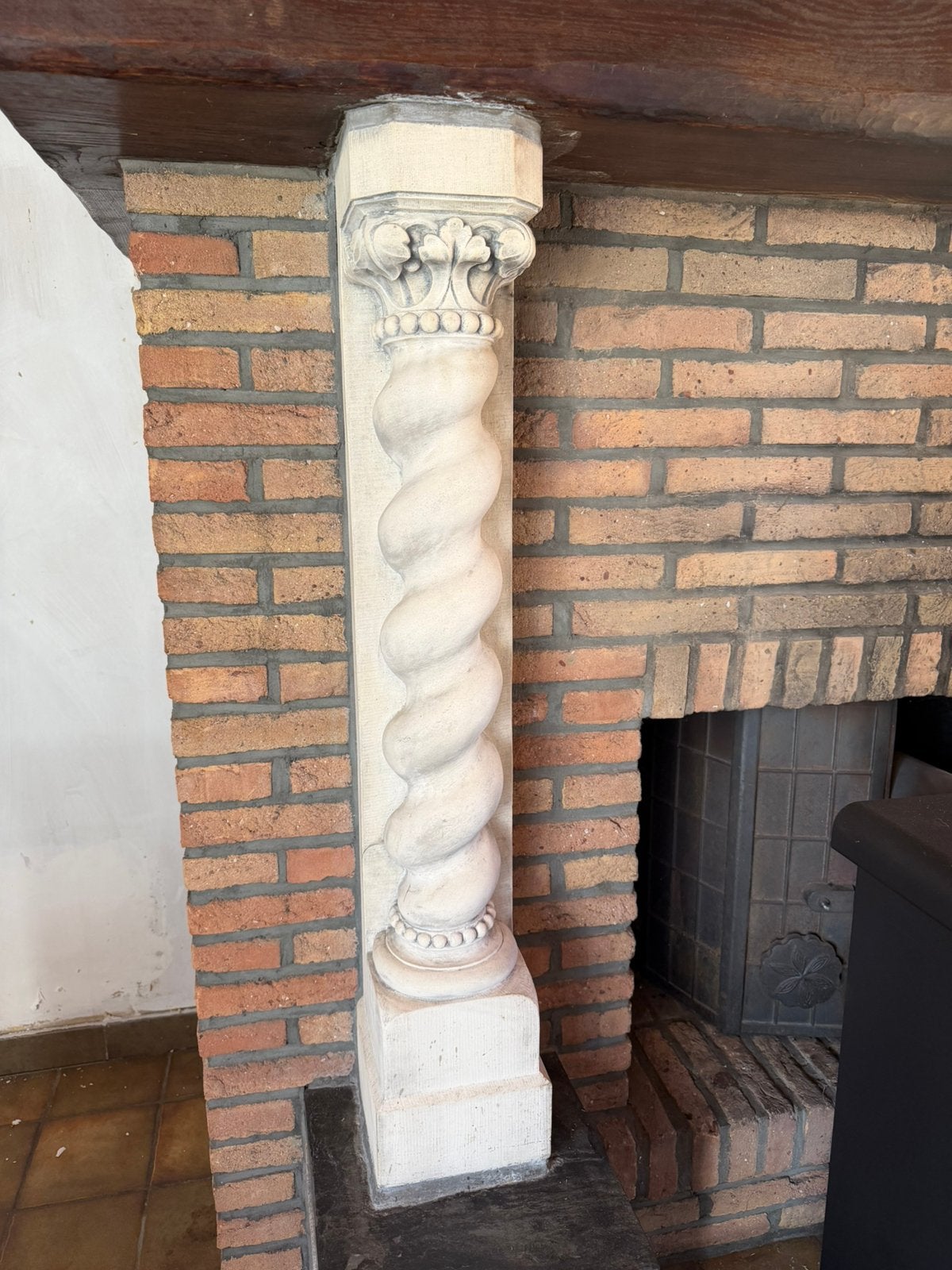 Ensemble de 2 colonnes grecques - blanches - 102 cm de haut, Enlèvement, Comme neuf