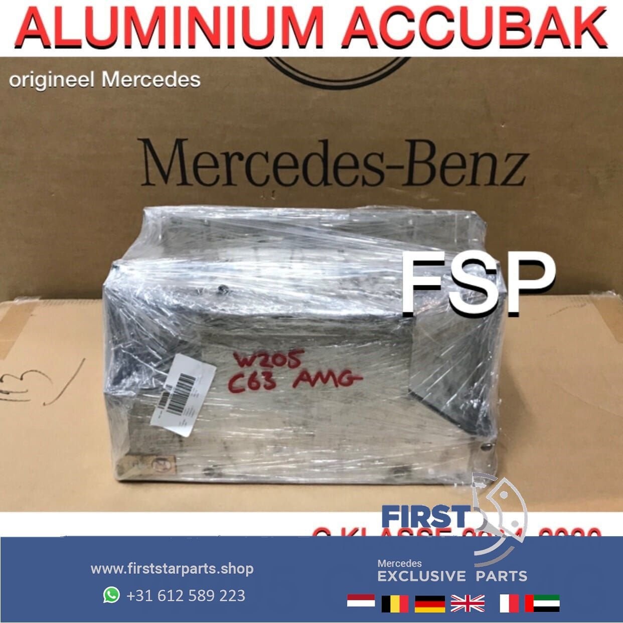 W205 C63 AMG ACCUBAK aluminium ACCU HOUDER BAK Mercedes C 63, -, Utilisé, -, -