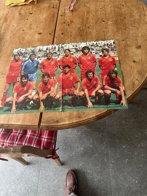 poster voetbal magzine Jean Marie Pfaff Belgium, Info@voztbla.mg, Zo goed als nieuw, Poster, Plaatje of Sticker, Voetbalmagazine