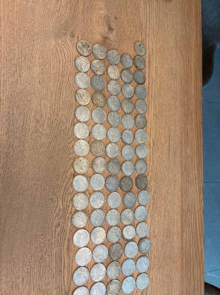 Zilveren munten, Ophalen, Zilver, Setje