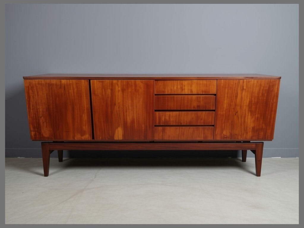 Vintage Jos De Mey dressoir – Belgisch design jaren 60, Ophalen, Gebruikt, Mid century, Geen