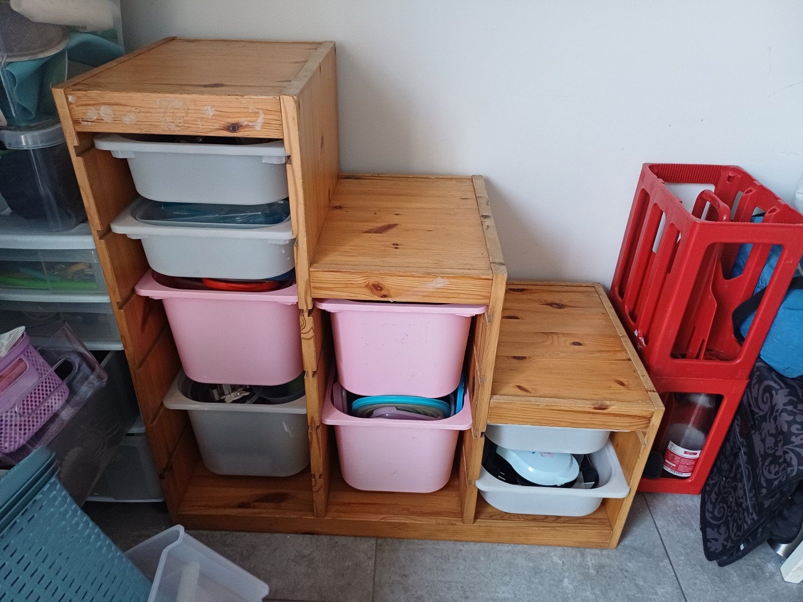 Ikea meubel met bakken, Ophalen