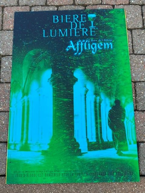 Affligem affiche Bière de Lumière, Collections, Enlèvement, Utilisé, Panneau publicitaire