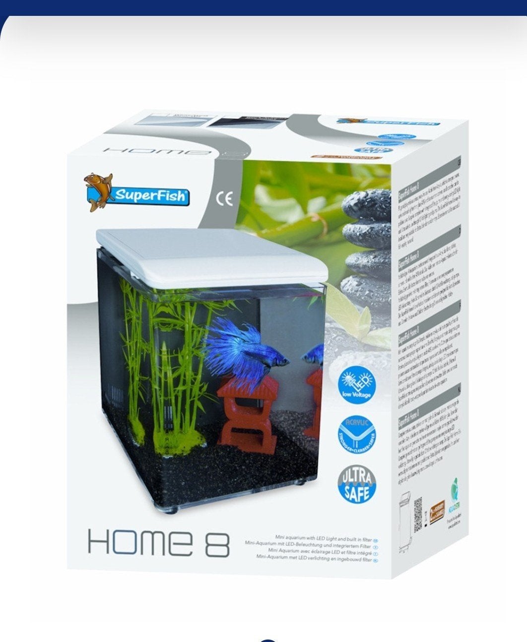 Aquarium SuperFish HOME 8 noir, Animaux & Accessoires, Chauffage, Aquarium vide, Enlèvement, Utilisé