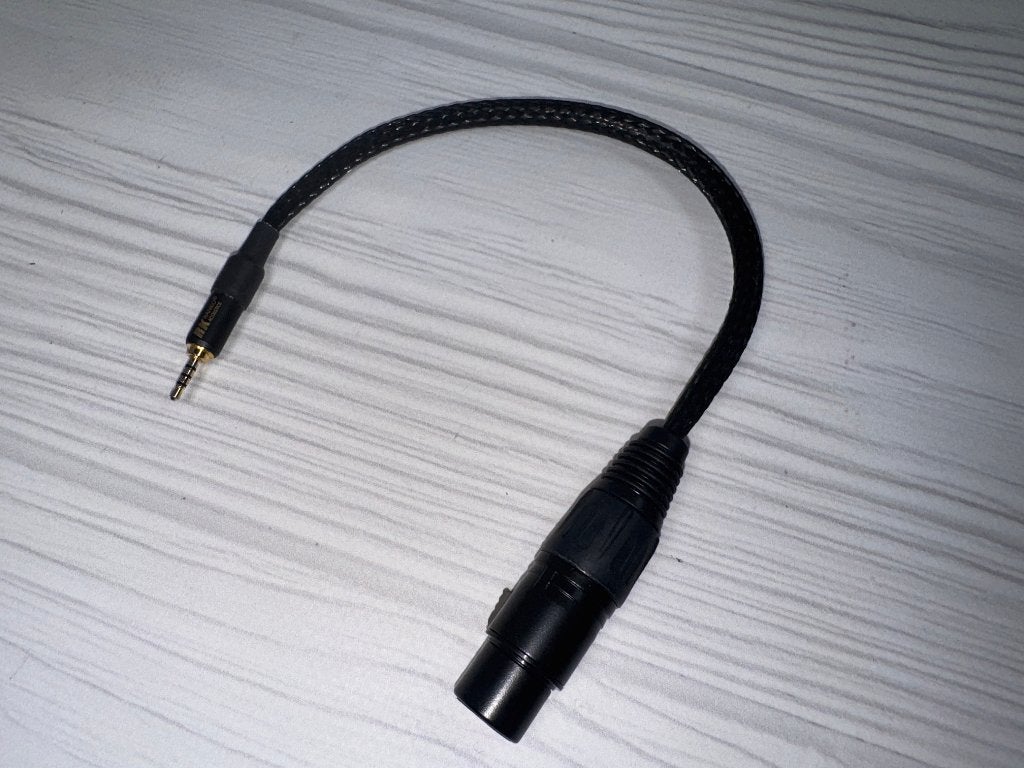 Meze koperen XLR naar 2.5 adapter hoofdtelefoon adapter, TV, Hi-fi & Vidéo, Enlèvement, Neuf, Moins de 2 mètres, Autres câbles
