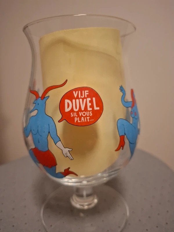 Duvel glas Parra, Ophalen of Verzenden, Duvel