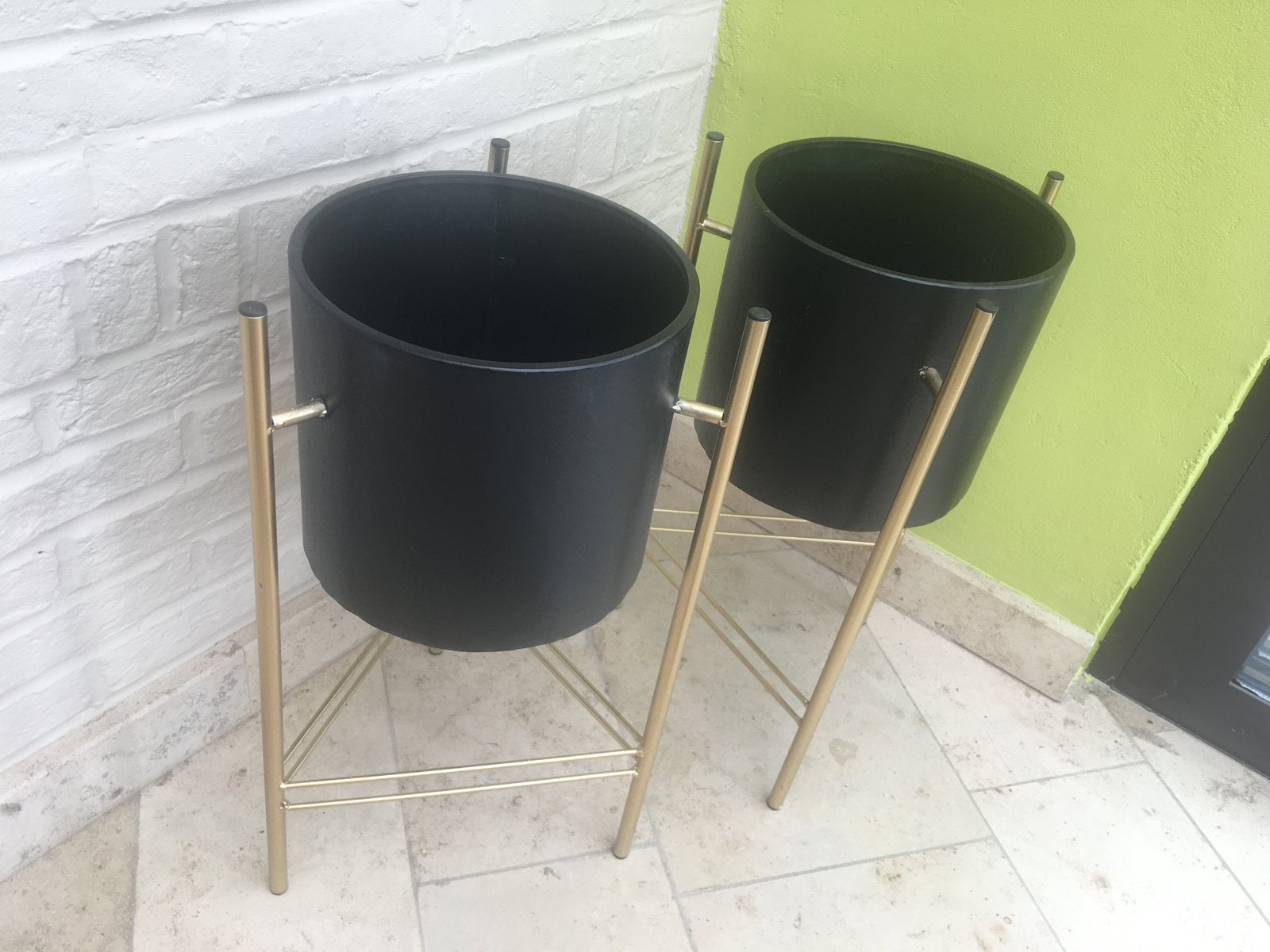 Nieuwe set bloempotten, Enlèvement ou Envoi, Neuf, Rond, Métal