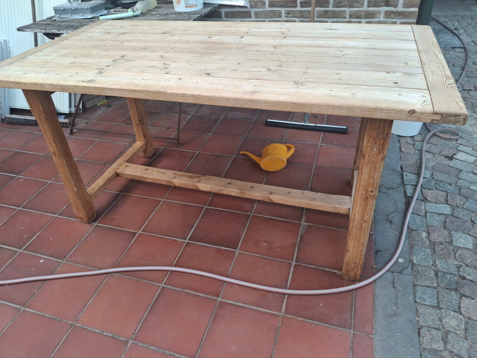 keukentafel, Huis en Inrichting, Tafels | Eettafels, Ophalen, Gebruikt, 50 tot 100 cm, 150 tot 200 cm