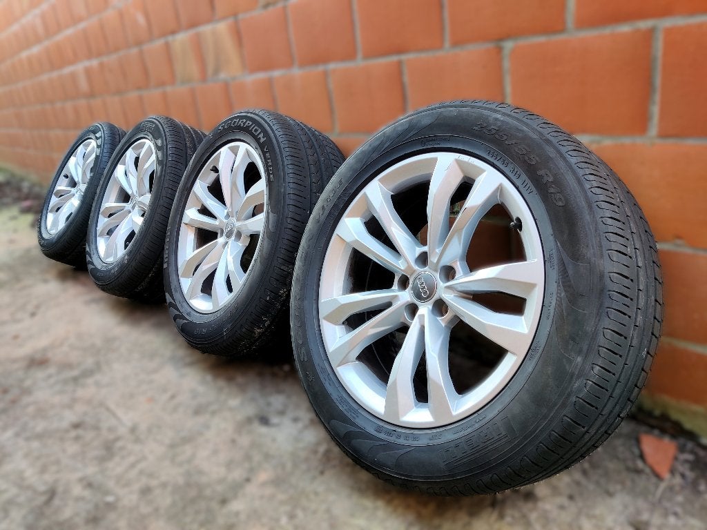 Originele 19 inch Audi Q7 velgen, Gebruikt, 255 mm, Banden en Velgen, Personenwagen