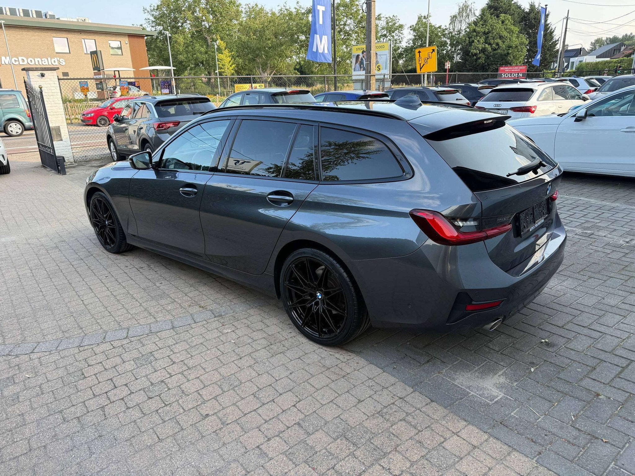 BMW 3 Serie 318 Touring 318 dA MHEV M Sport/Leder/pdc V&A/Bl, Auto's, BMW, Achterwielaandrijving, 4 cilinders, 136 pk, Lichtsensor