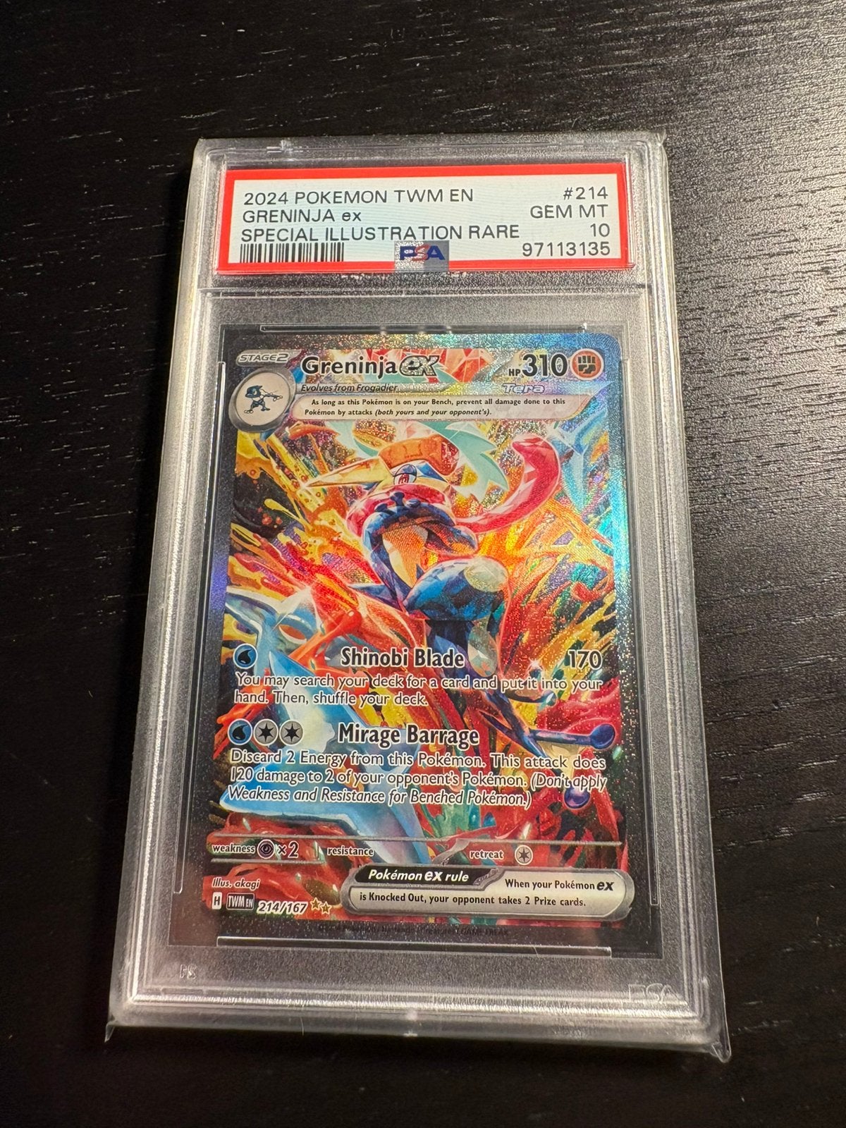 Greninja Ex PSA 10, Hobby en Vrije tijd, Verzamelkaartspellen | Pokémon, Ophalen, Nieuw