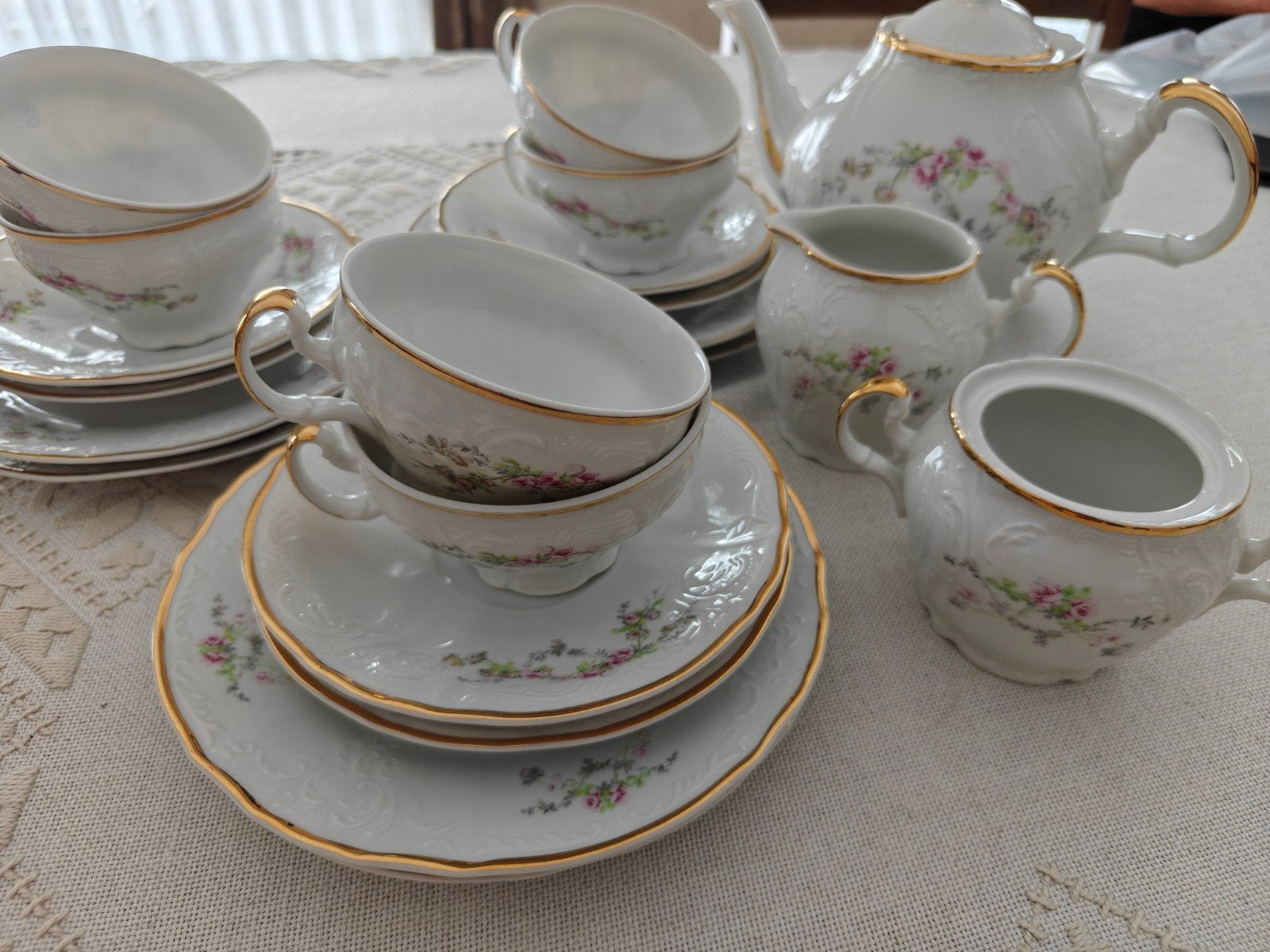 Prachtig Vintage Bernadotte Czechoslovakia Theeservies / Geb, Ophalen